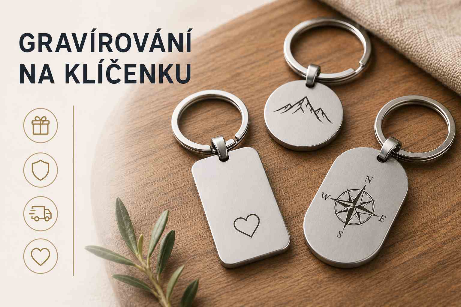 Gravírování na klíčenku – malý dárek s velkým srdcem