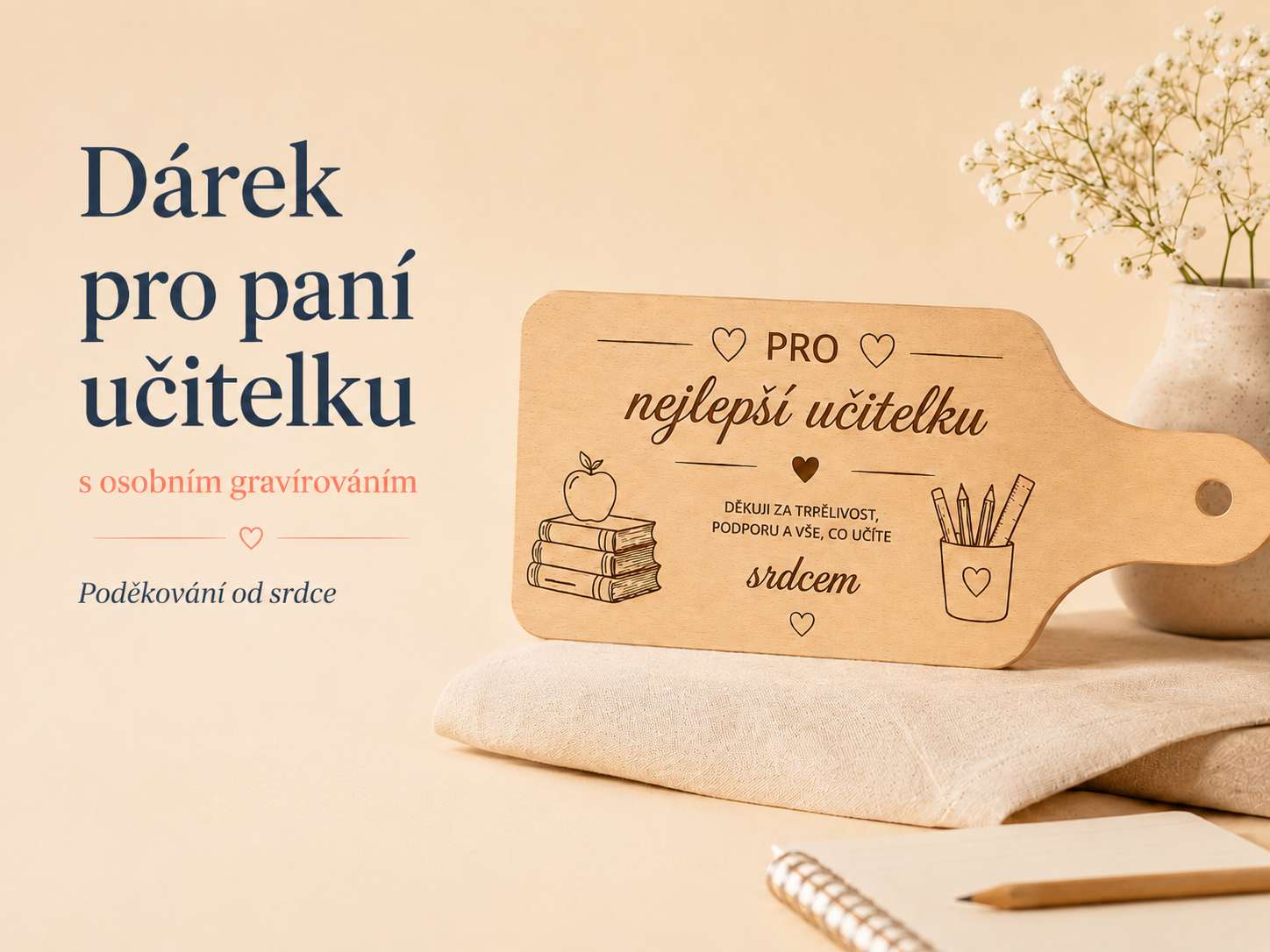Originální dárek pro učitele ke konci školního roku – nápady s gravírováním