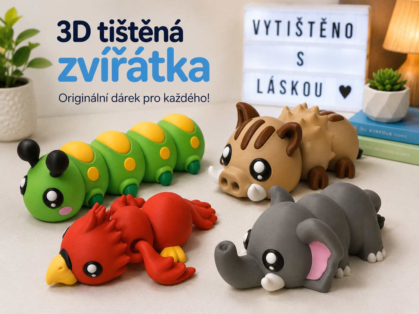 3D tištěná zvířátka jako dárek – pro koho se hodí a co od nich čekat