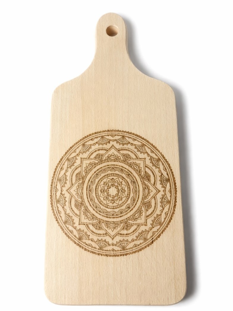 Dřevěné prkénko Mandala 26 × 12 cm