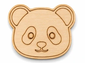 Dřevěná magnetka na lednici – panda, 6 × 5 cm