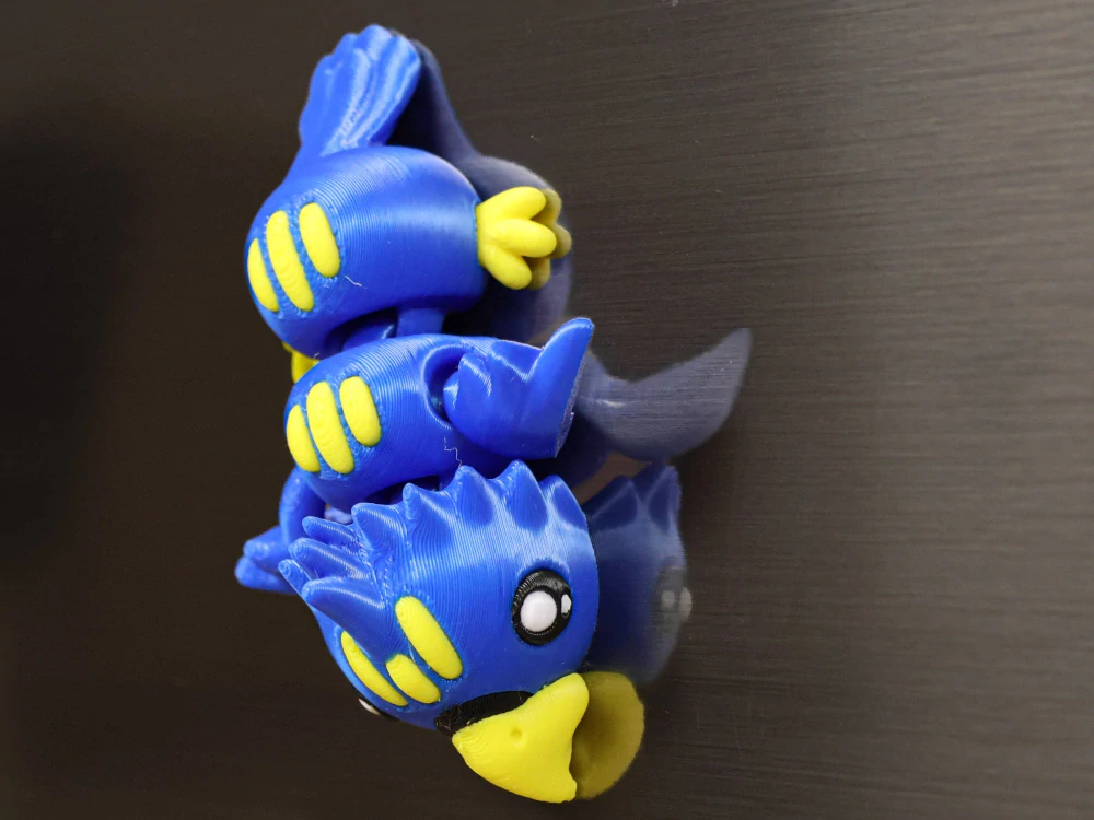 Magnetický 3D papoušek – flexi figurka